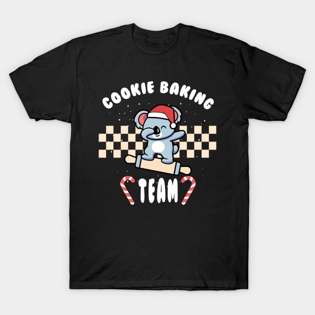 Cookie Baking Crew Koala Christmas Cookie Baking Team T-Shirt by Daytone